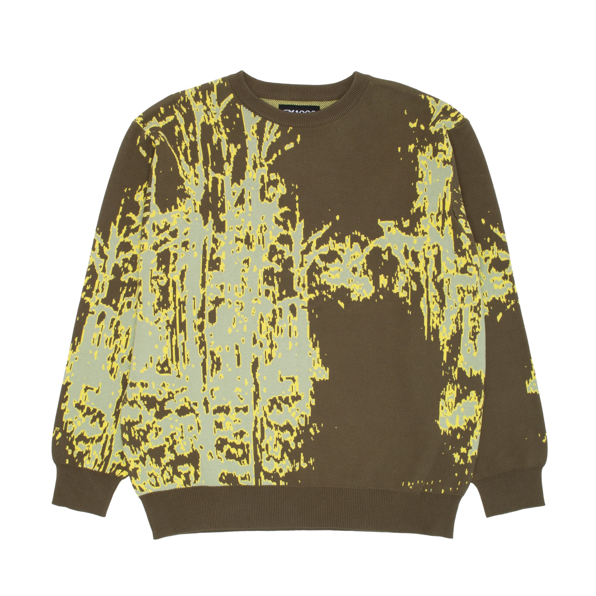 トップス GX1000 Forest Jacquard Knit Sweater GX1000 - FOREST JACQUARD KNIT SWEATER (BLACK & BROWN) | AROUND